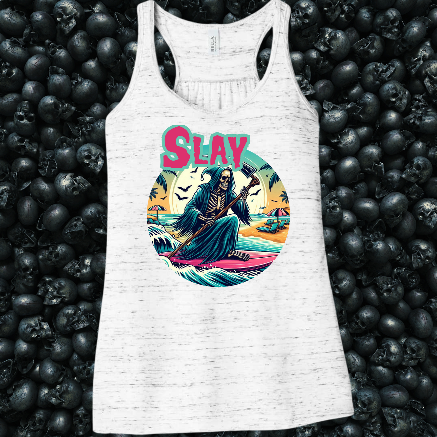 Grim Reaper Slay Surfing Tank Top