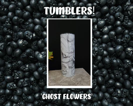 Tumbler- Ghost Flowers 3d