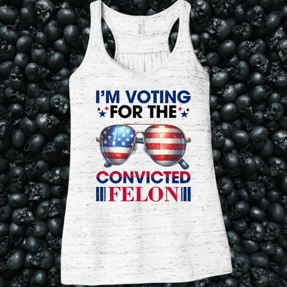 Voting for Trump Felon Tank Top