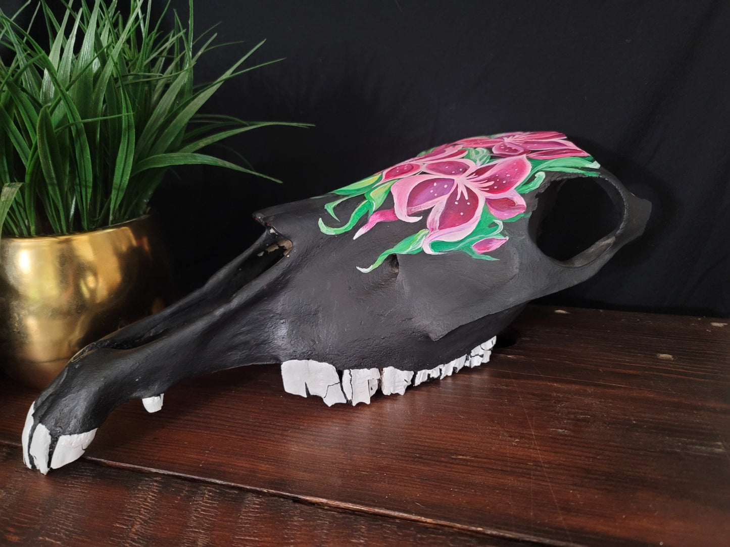 Painted Horse Skull