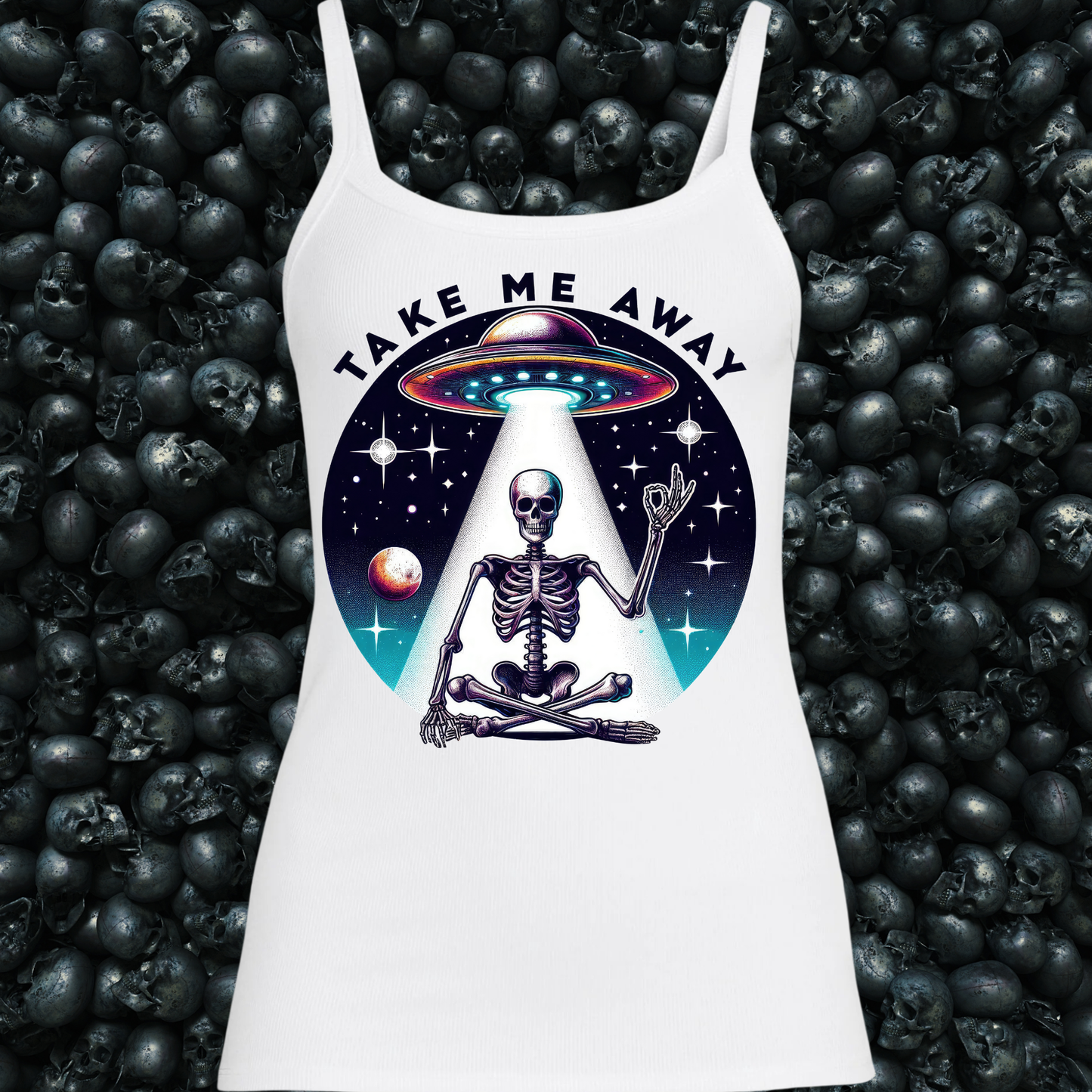 Alien Spaceship Take Me Away Tank Top