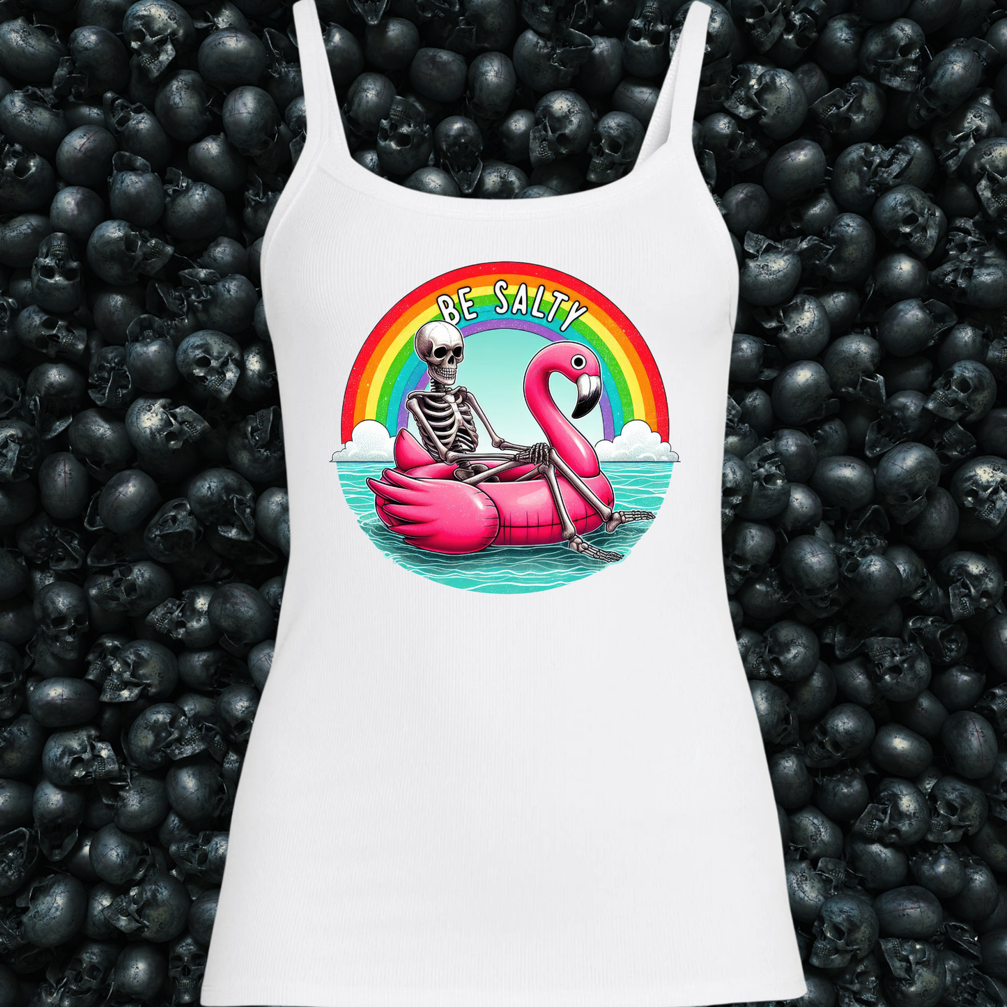 Be Salty Summer Skeleton Floatie Tank Top