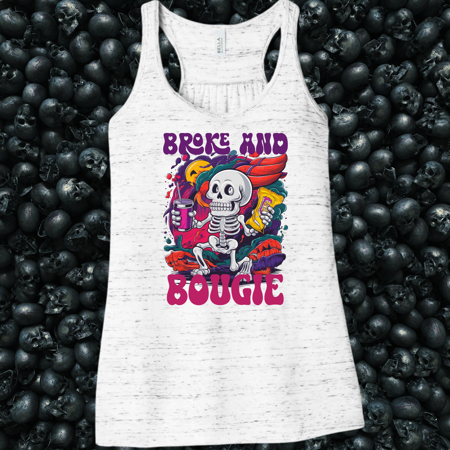 Broke & Bougie Colorful Skeleton Tank Top