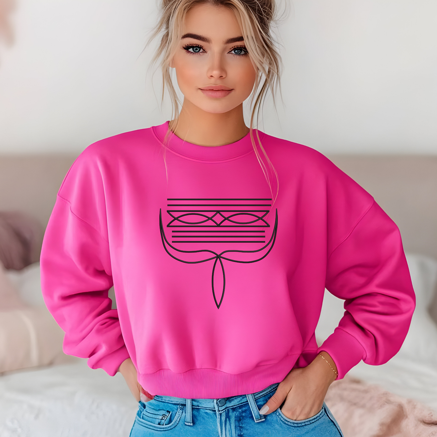 Boot Stitch Pattern Sweatshirt