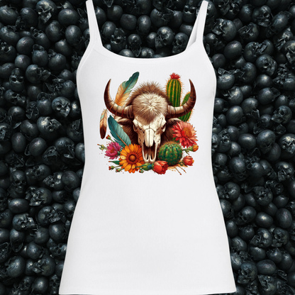 Western Desert Buffalo Skull Tank Top