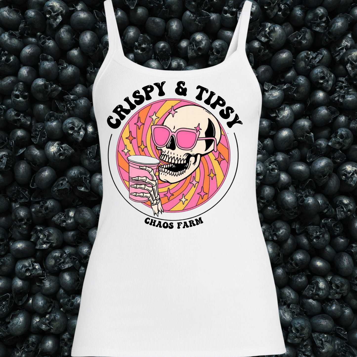 Crispy & Tipsy Skeleton Tank Top
