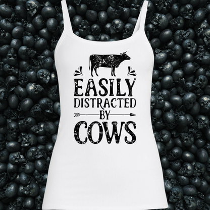 Easily Distracted By Cows Tank Top