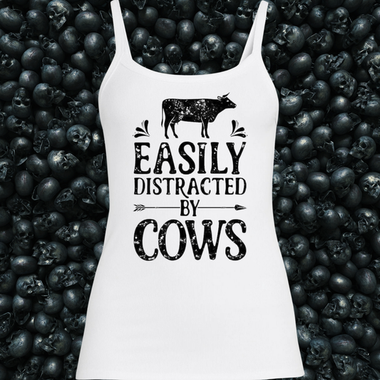 Easily Distracted By Cows Tank Top