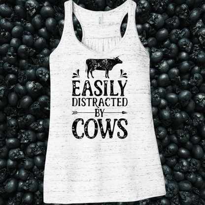 Easily Distracted By Cows Tank Top