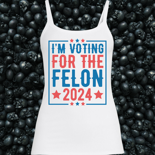 I'm Voting for the Felon 2024 Tank Top