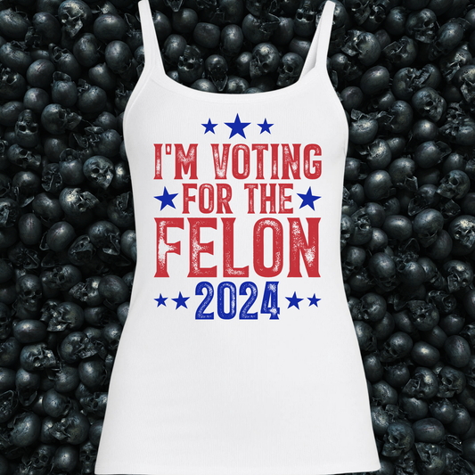 I'm Voting for the Felon 2024 Tank Top