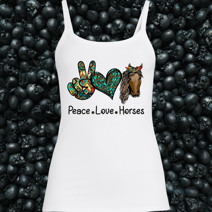 Peace, Love, Horses Tank Top