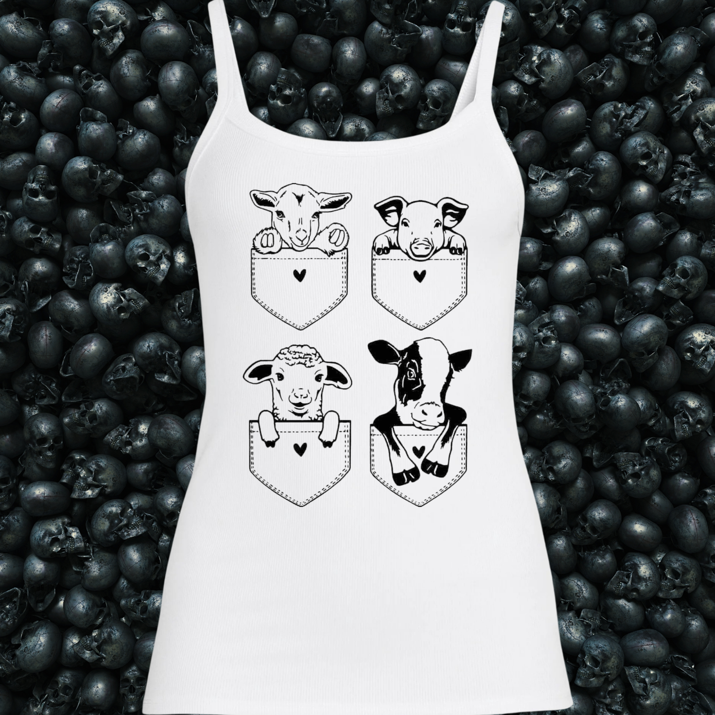 Pocket Farm Animals Tank Top