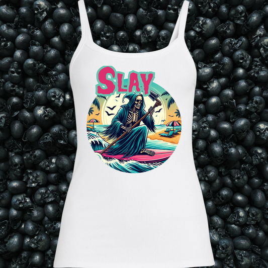 Grim Reaper Slay Surfing Tank Top