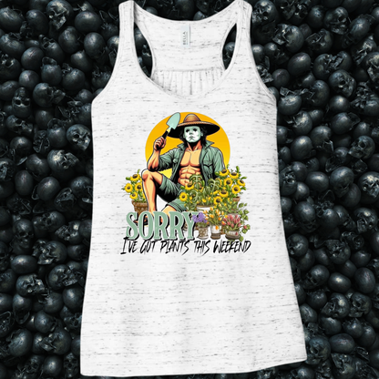 Sorry I have Plants this weekend Michael Myers Horror Gardening Tank Top