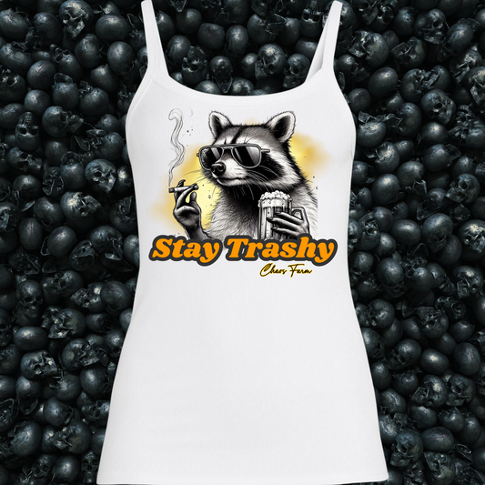 Stay Trashy Racoon Smoking Tank Top