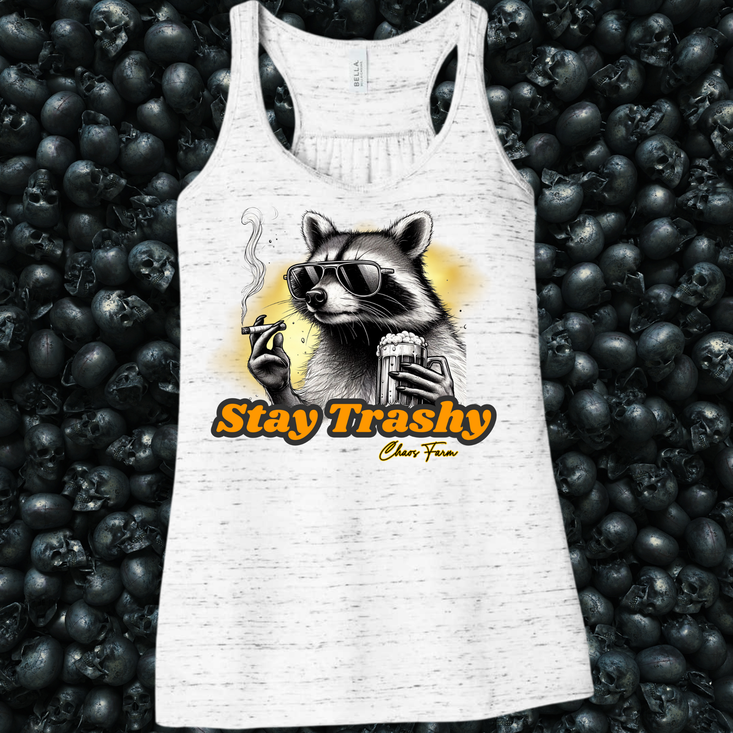 Stay Trashy Racoon Smoking Tank Top