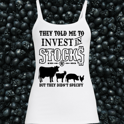 Invest in Stocks Western Ranching Tank Top