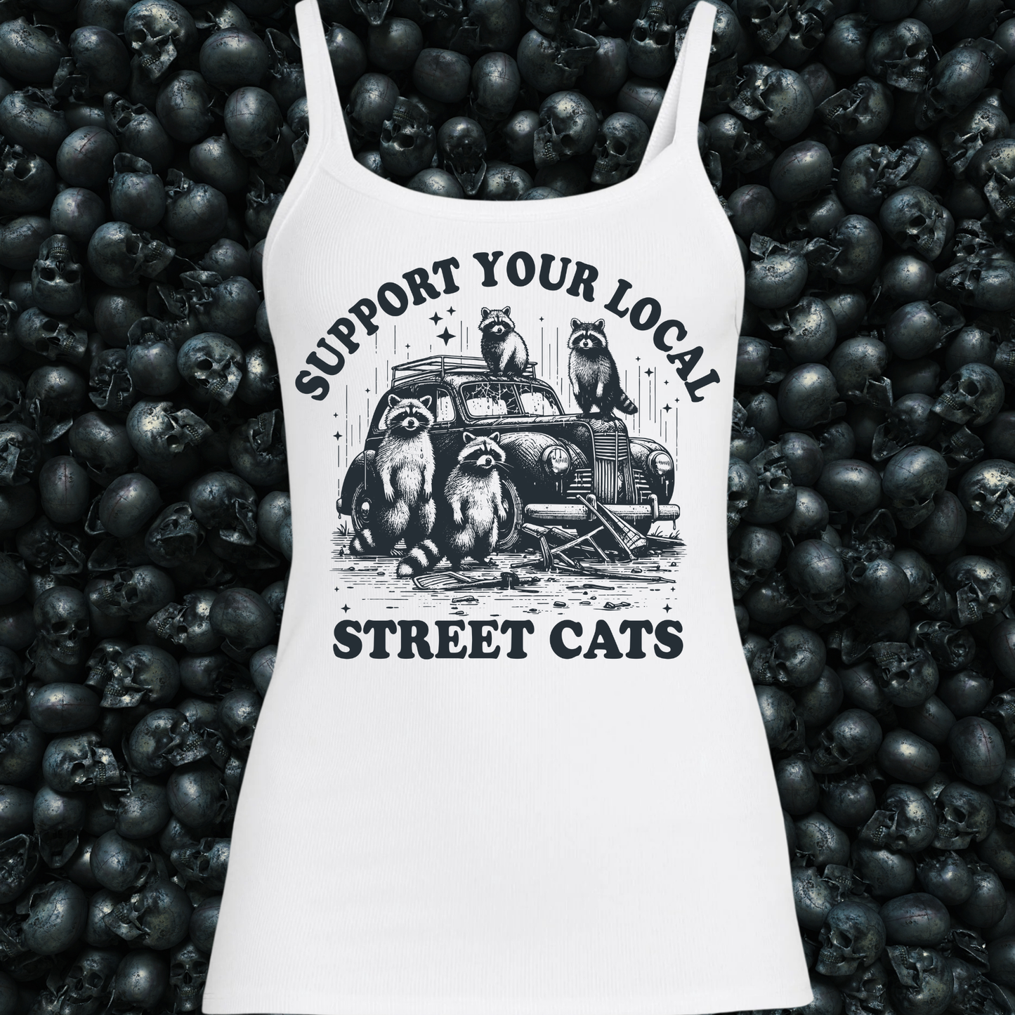 Support Your Local Street Cats Racoons Tank Top