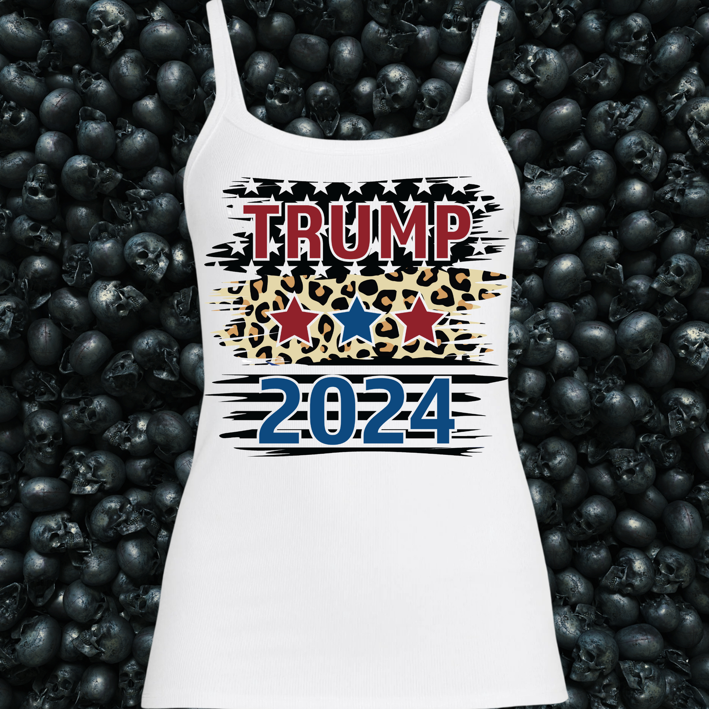 Trump 2024 Stars & Cheetah Tank Top