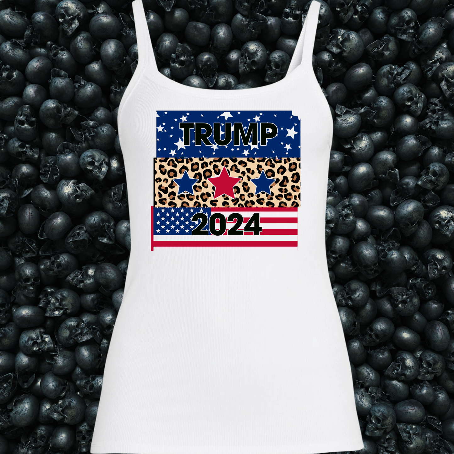 Trump 2024 Cheetah & Stars Tank Top