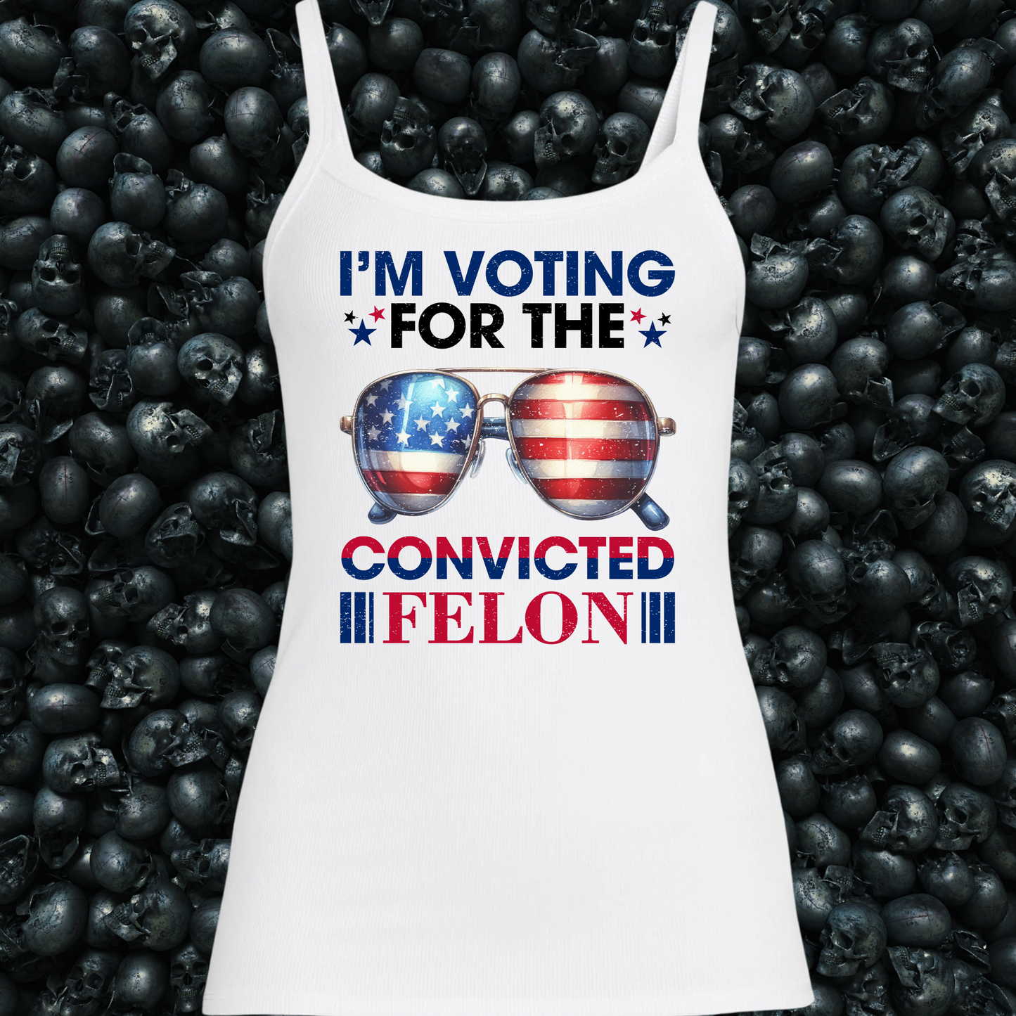 Voting for Trump Felon Tank Top