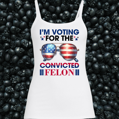 Voting for Trump Felon Tank Top