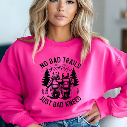 No Bad Trails, Just Bad Knees Bears Hiking Sweatshirt