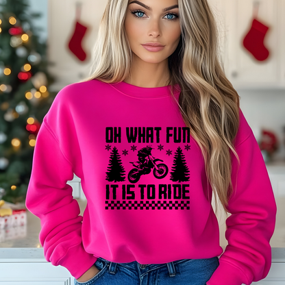 Oh What Fun it is to Ride Crewneck