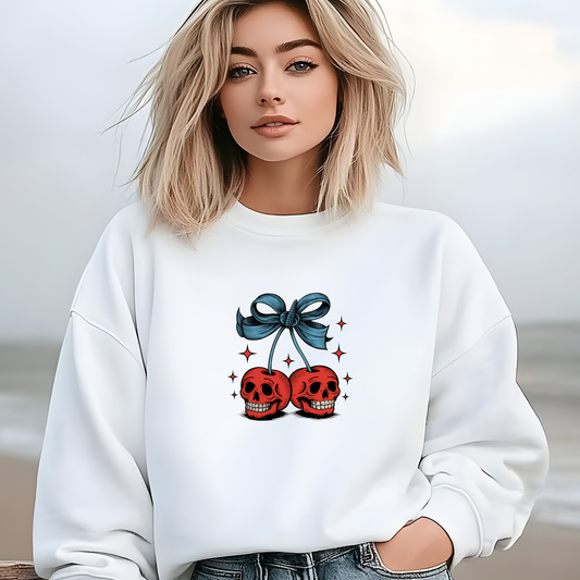 Cherry Retro Skulls Sweatshirt