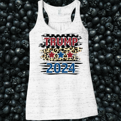 Trump 2024 Stars & Cheetah Tank Top