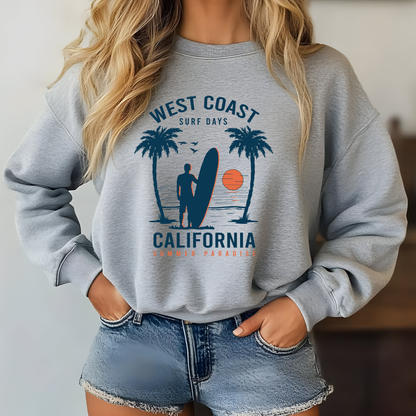 West Coast California Surf Sweatshirt