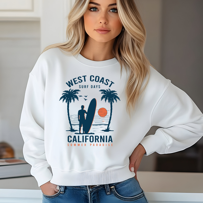 West Coast California Surf Sweatshirt